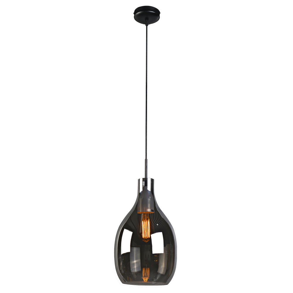 A Touch Of Design - MO 1201 -BG - One Light Pendant - Rayna - Gray Glass