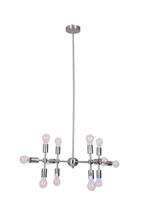 A Touch Of Design - WTY487 - 12 Light Chandelier - Xena - Gunmetal