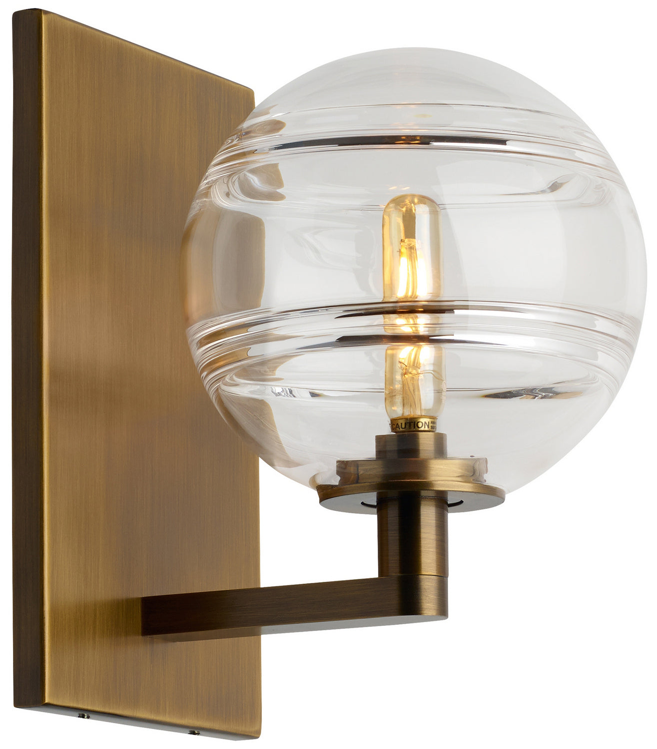 A Touch Of Design - WL1012527 - One Light Wall Sconce - Pandora - Matte Antique Brass/Clear