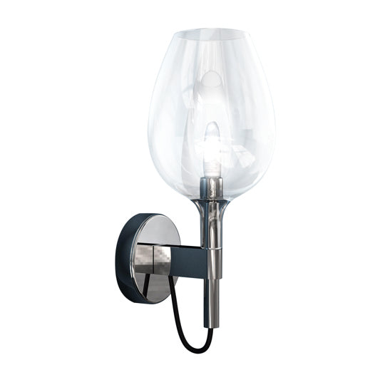 A Touch Of Design - WL1016009 - One Light Wall Sconce - Cayden - Clear/Chrome