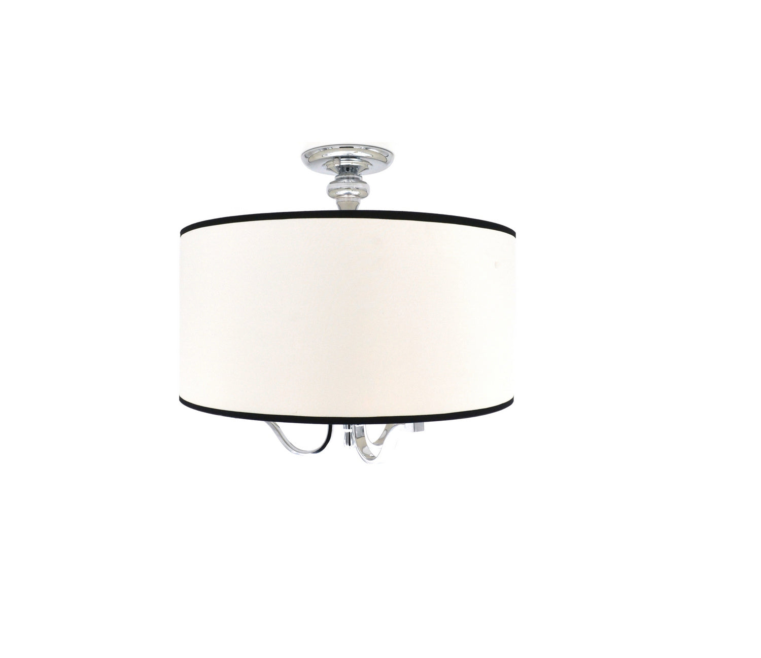 A Touch Of Design - GC9938N3 - Three Light Semi Flush Mount - Taryn - Chrome / White