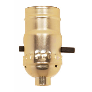 Satco - 80-1529 - On-Off Push Thru Socket - Brite Gilt