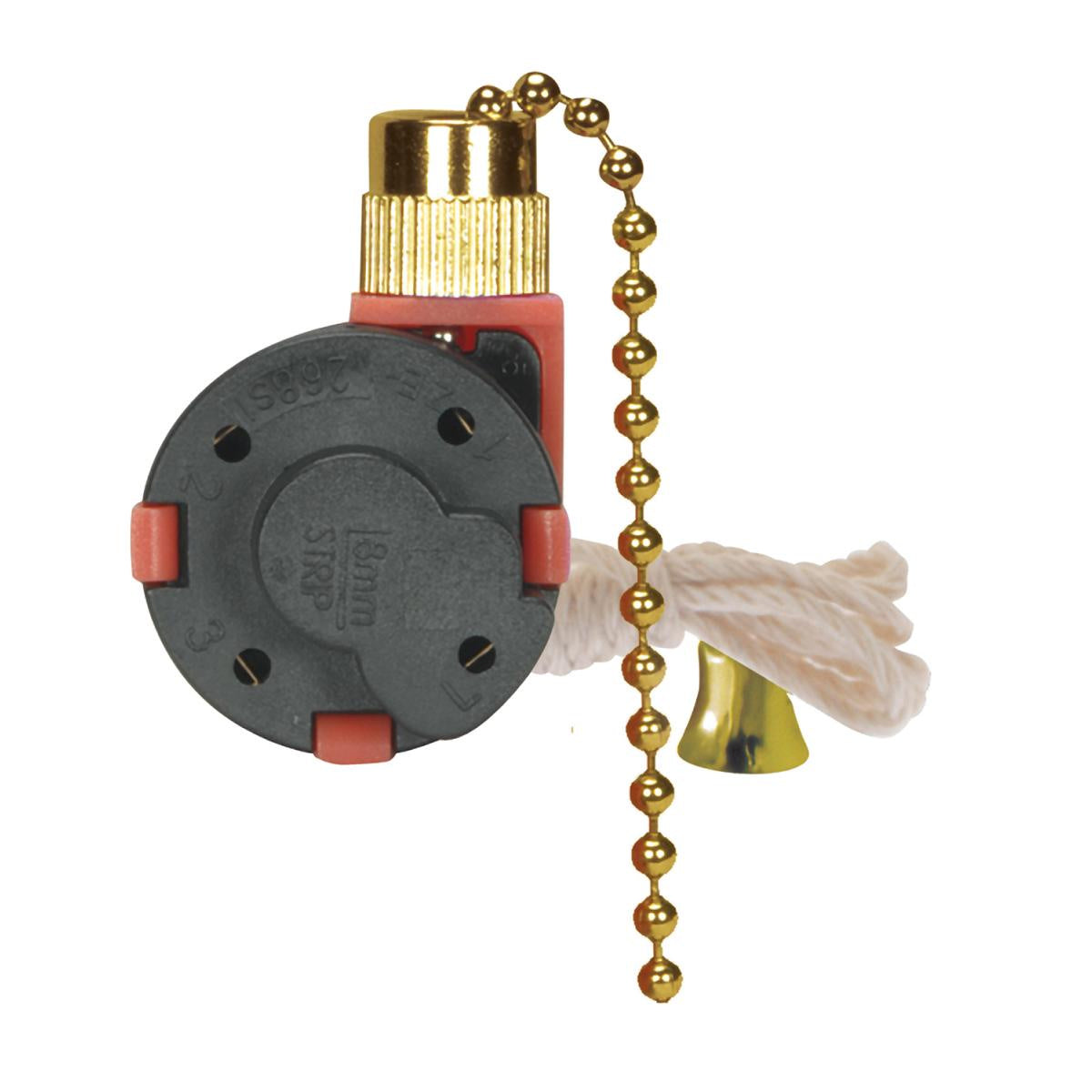 Satco - 80-1994 - 4 Speed Ceiling Fan Switch - Brass Plated