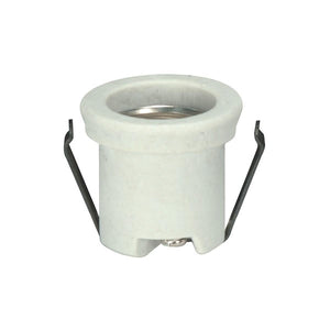 Satco - 80-2032 - Keyless Porcelain With Flange And Double Clip - White