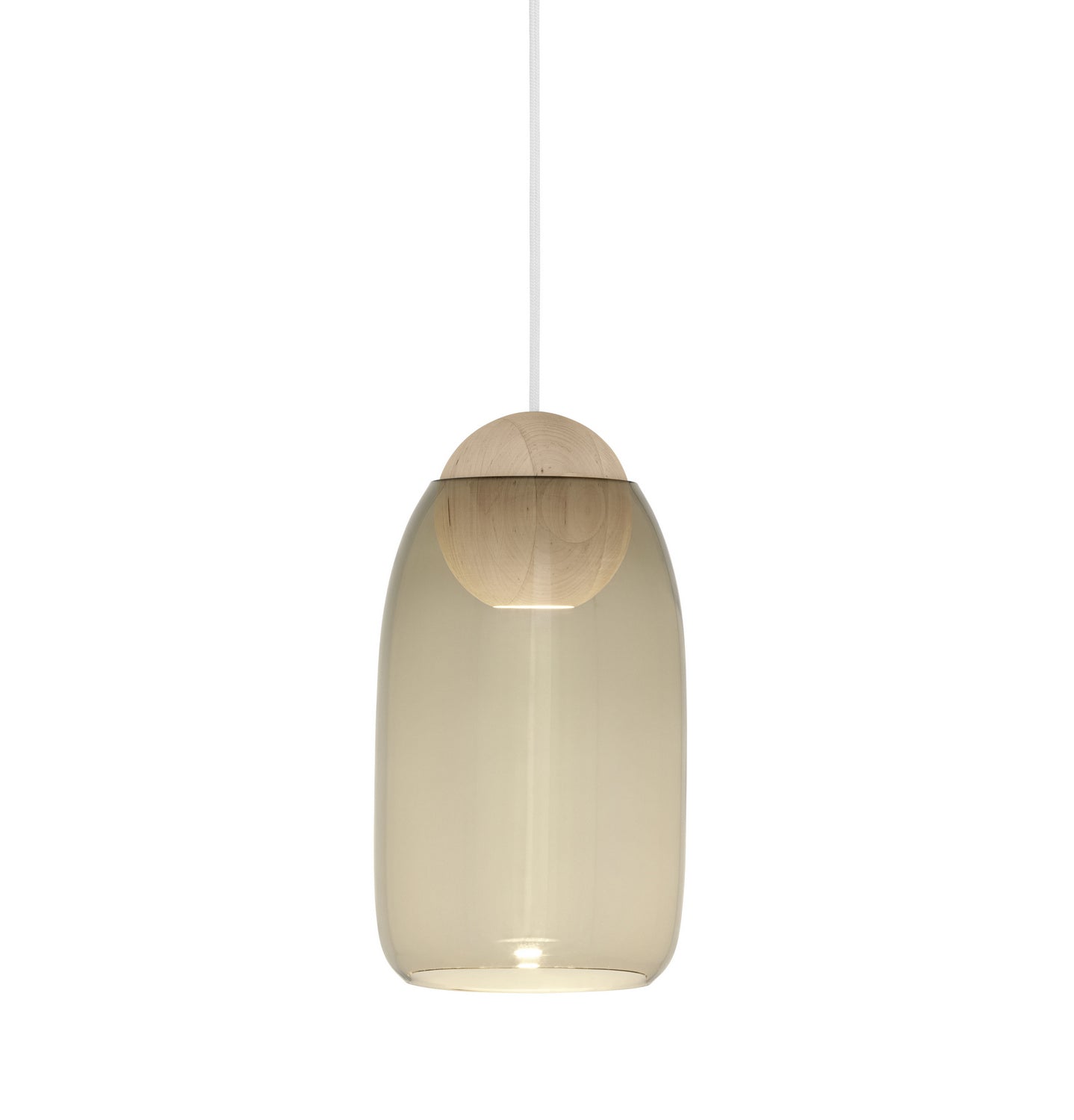 Mater EverLights - Mater-02901+02912 - Liuku Base Pendant Linden Liuku Glass Shade Smoked - Linden
