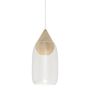Mater EverLights - Mater-02902+02911 - Liuku Drop Pendant Linden Liuku Glass Shade Transparent - Linden