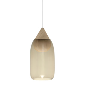 Mater EverLights - Mater-02902+02912 - Liuku Drop Pendant Linden Liuku Glass Shade Smoked - Linden