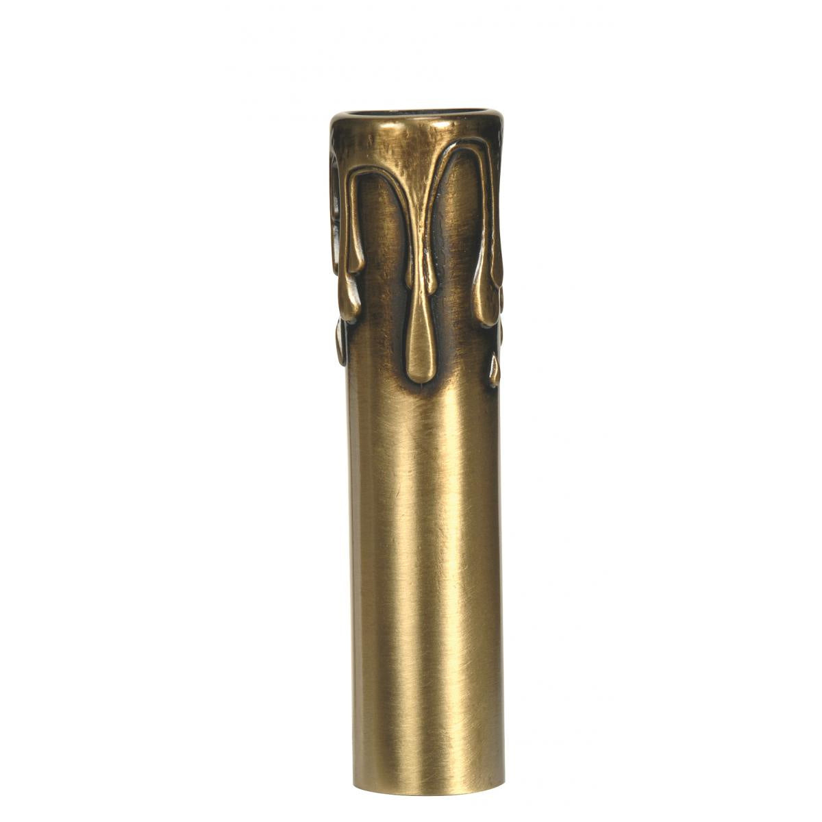 Satco - 80-2142 - Candle Cover With Drip - Antique Brass