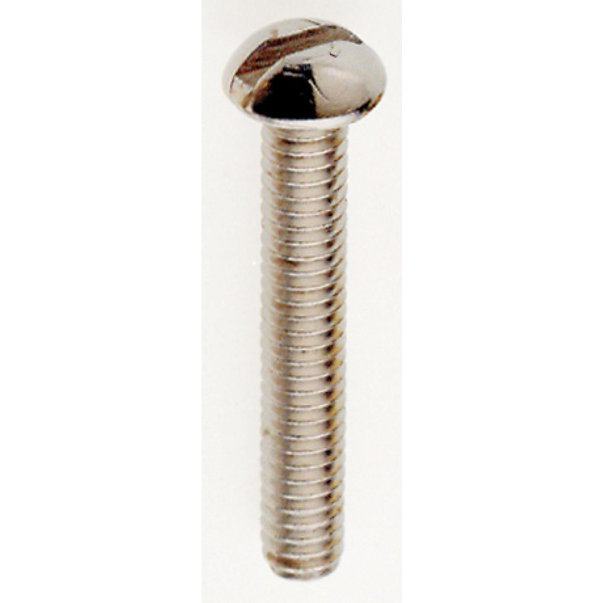 Satco - 90-026 - Round Head Slotted Machine Screw - Nickel Plated
