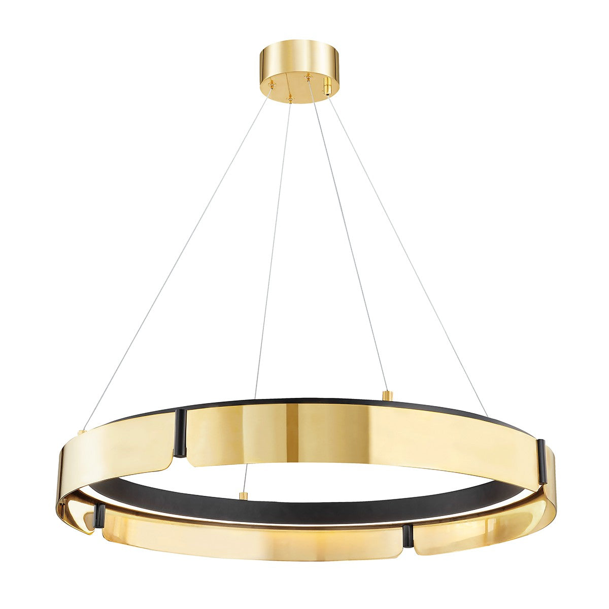 Hudson Valley - 2933-AGB/BK - LED Chandelier - Tribeca - Aged Brass/Black