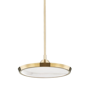 Hudson Valley - 3616-AGB - LED Pendant - Draper - Aged Brass