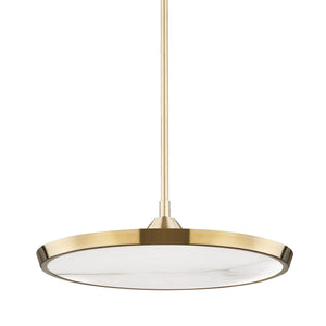 Hudson Valley - 3621-AGB - LED Pendant - Draper - Aged Brass