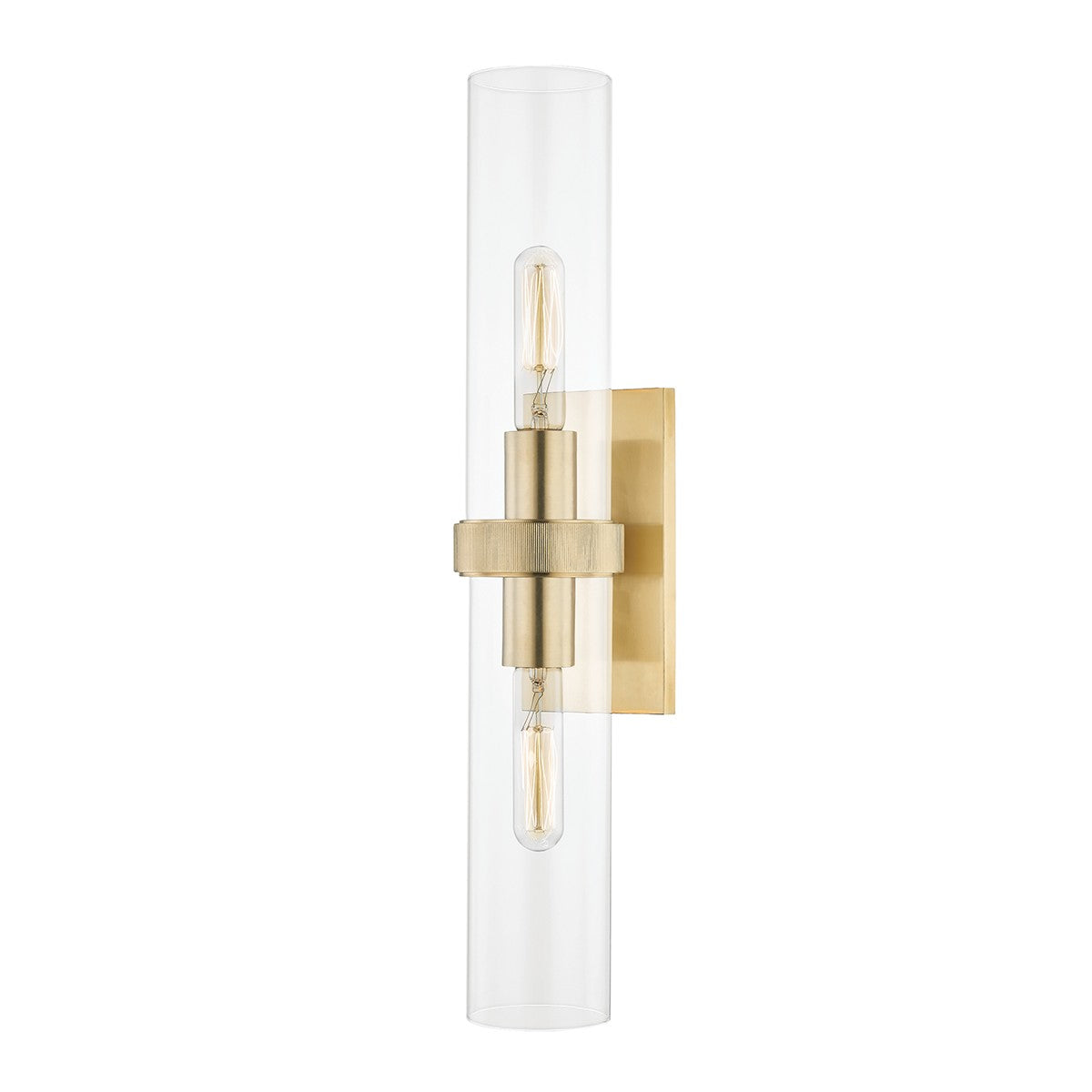 Hudson Valley - 5302-AGB - Two Light Wall Sconce - Briggs - Aged Brass