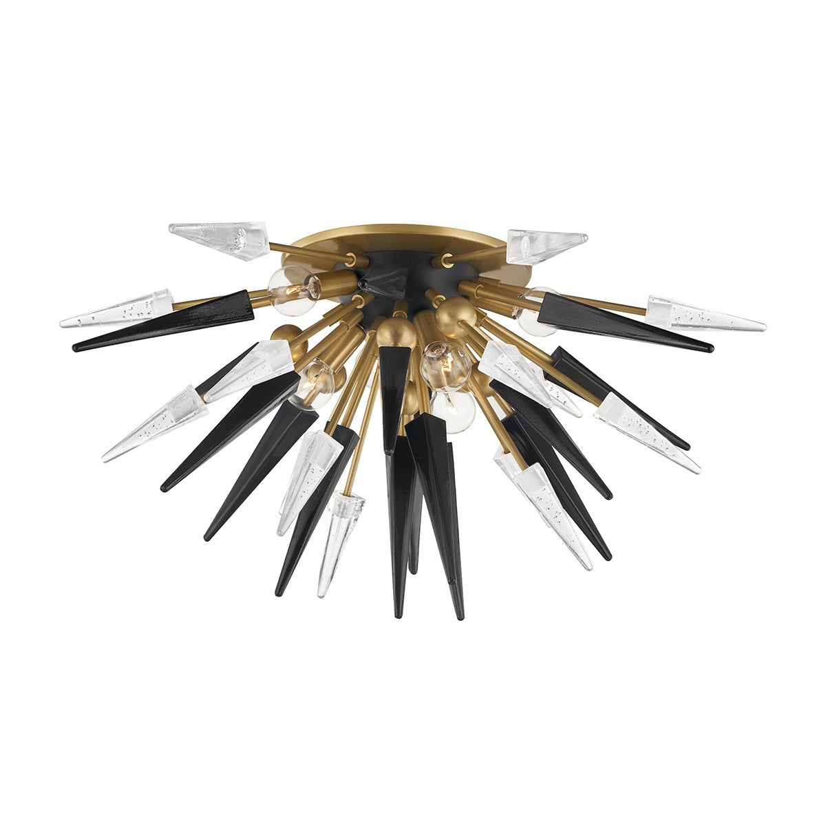 Hudson Valley - 9027-AGB - Six Light Semi Flush Mount - Sparta - Aged Brass