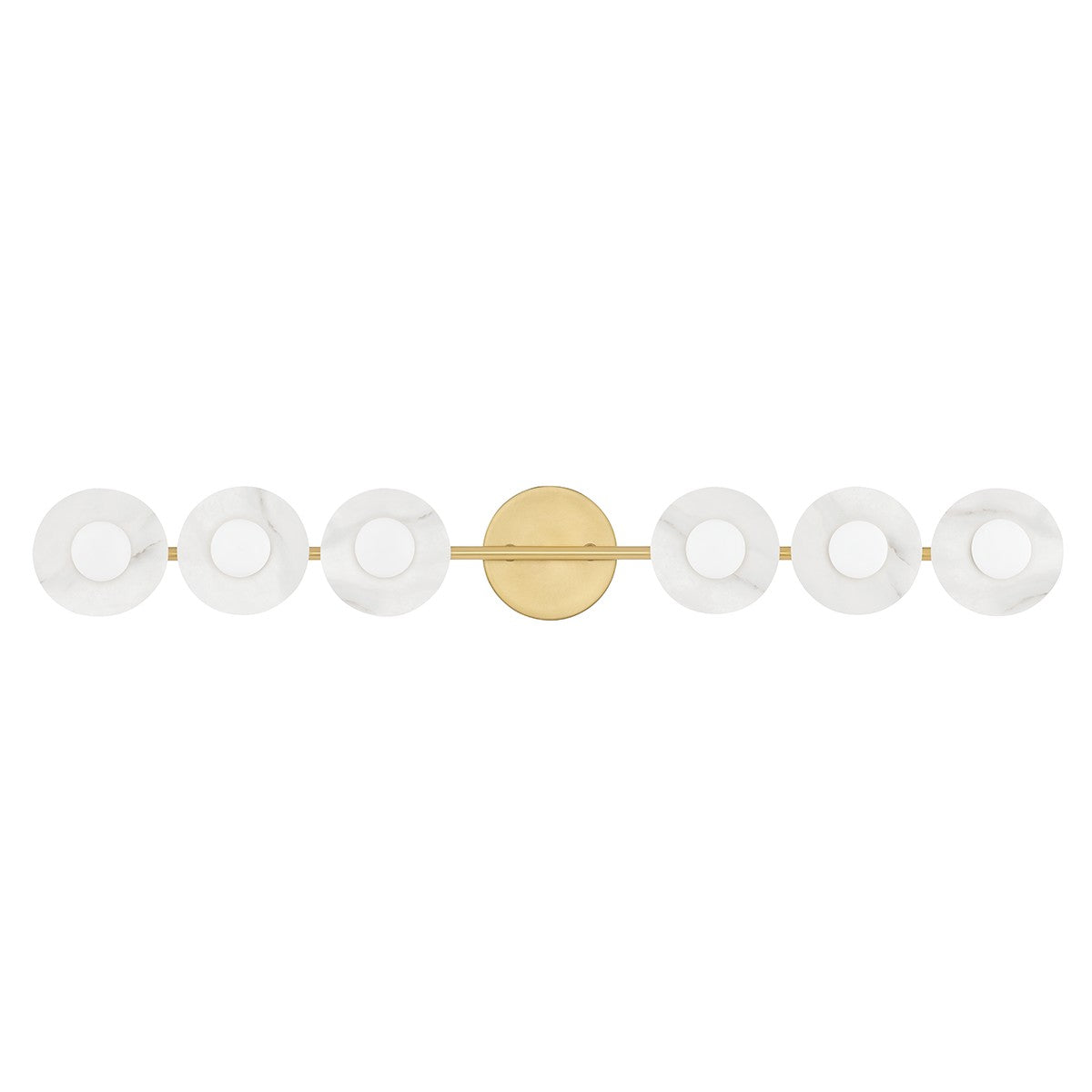 Hudson Valley - 9206-AGB - Six Light Bath Bracket - Elmont - Aged Brass