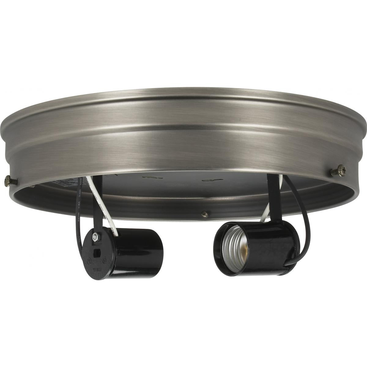 Satco - 90-1439 - Two Light Ceiling Pan - Brushed Nickel