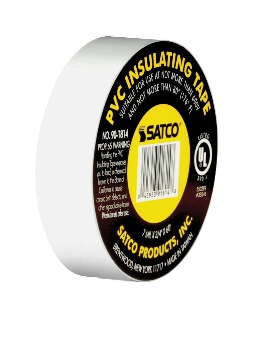 Satco - 90-1814 - Electrical Tape - White
