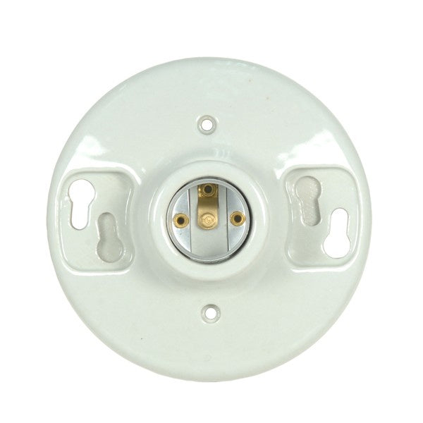 Satco - 90-2638 - Ceiling Receptacle - Glazed White