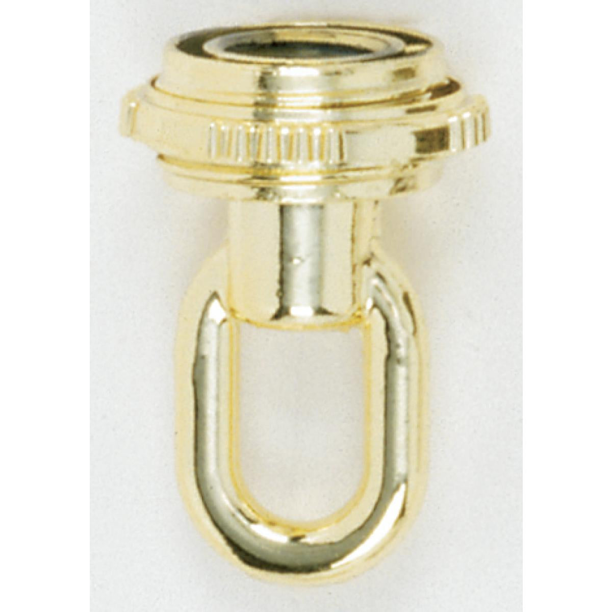 Satco - 90-335 - 1/4 Ip Matching Screw Collar Loop With Ring - Polished Brass