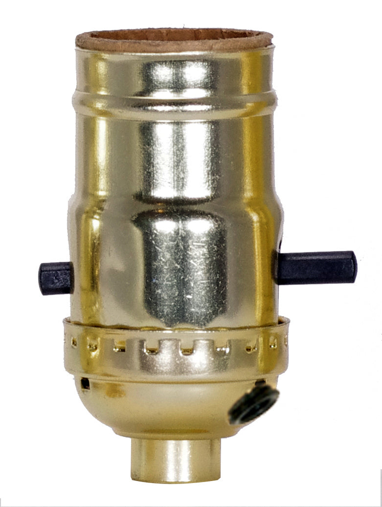 Satco - 90-418 - On-Off Push Thru Socket - Brite Gilt
