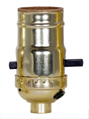 Satco - 90-418 - On-Off Push Thru Socket - Brite Gilt
