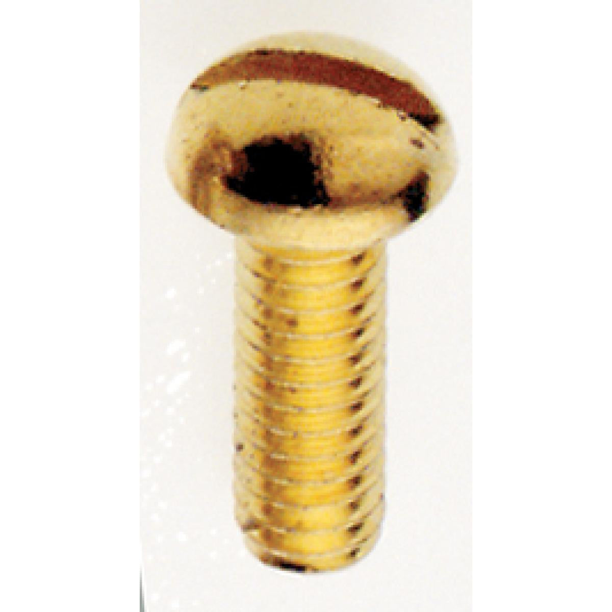 Satco - 90-722 - Round Head Slotted Machine Screw - Brass Plated