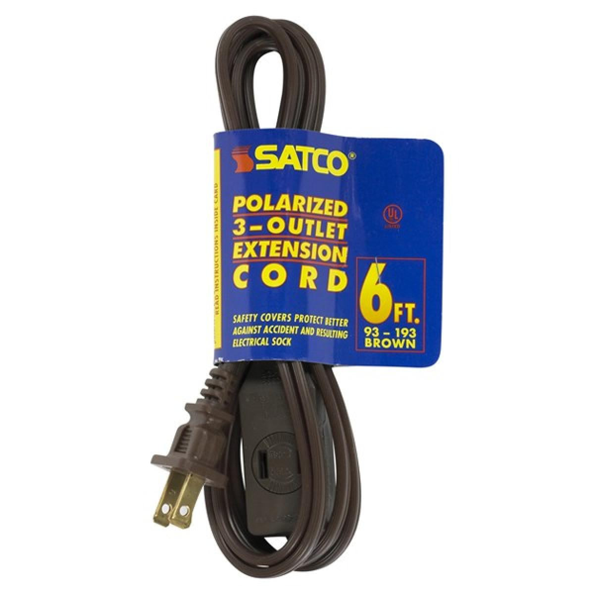 Satco - 93-193 - Extension Cord - Brown