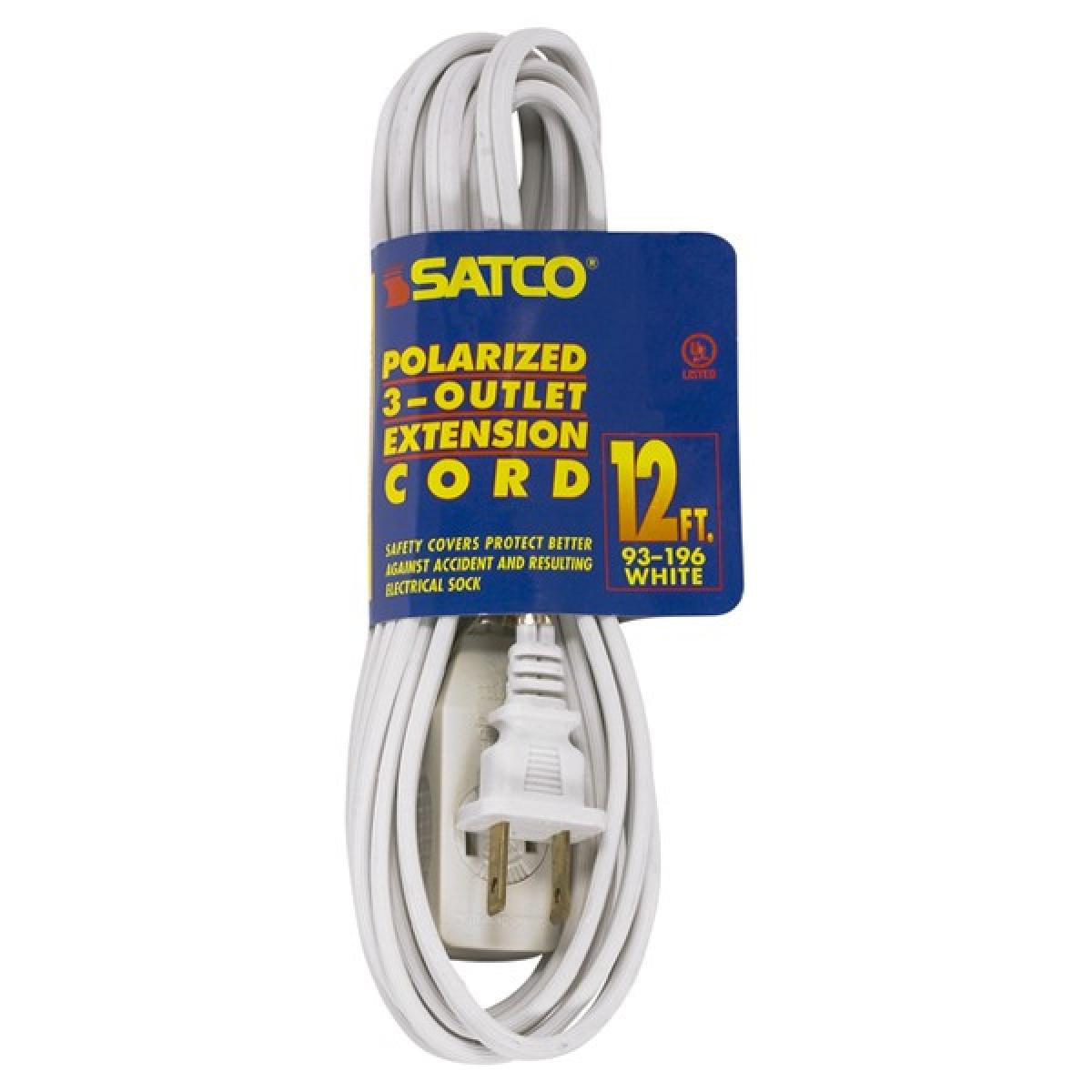 Satco - 93-196 - Extension Cord - White
