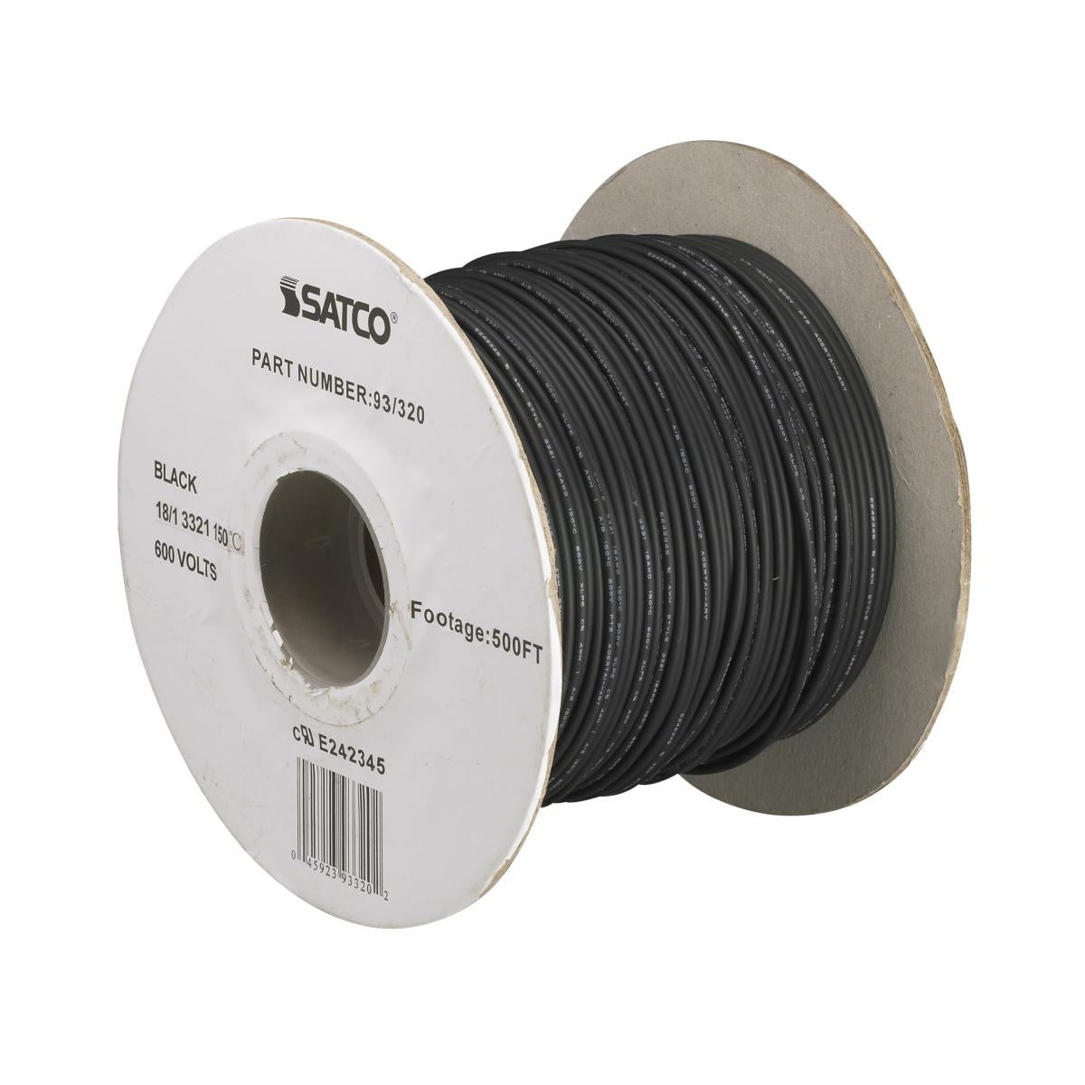 Satco - 93-320 - Lighting Bulk Wire - Black