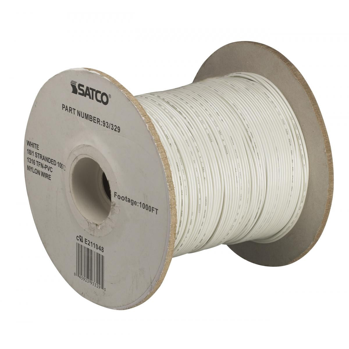 Satco - 93-329 - Lighting Bulk Wire - White