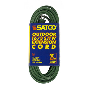 Satco - 93-5024 - Extension Cord - Green