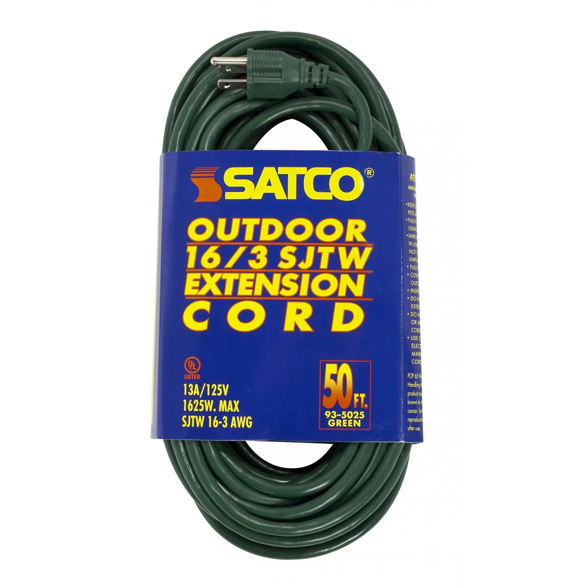 Satco - 93-5025 - Extension Cord - Green
