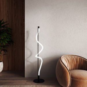 Kuzco Lighting - FL95360-BK - LED Floor Lamp - Cursive - Black