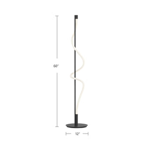 Kuzco Lighting - FL95360-BK - LED Floor Lamp - Cursive - Black