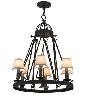 2nd Avenue - 01.0750.28.6LT+DL - Seven Light Chandelier - Lakeshore - Costello Black