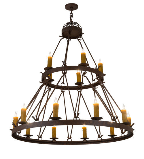 2nd Avenue - 01.0750.54.60H - 15 Light Chandelier - Lakeshore - Antique Rust