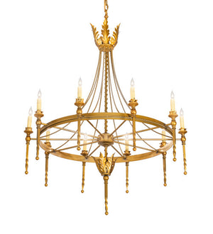 2nd Avenue - 01.0842.36.3GLDN - Ten Light Chandelier - Amaury - Transparent Gold Over Nickel