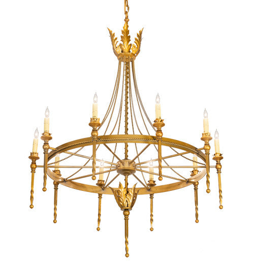 2nd Avenue - 01.0842.36.3GLDN - Ten Light Chandelier - Amaury - Transparent Gold Over Nickel