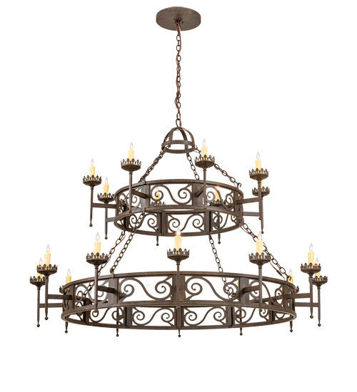 2nd Avenue - 01.0844.66.210717 - 20 Light Chandelier - Majella - Classic Rust