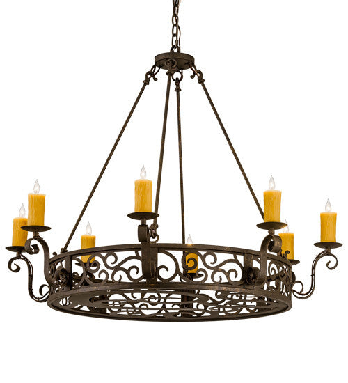 2nd Avenue - 01.0862.42.MOD - Eight Light Chandelier - Delano - Gilded Tobacco