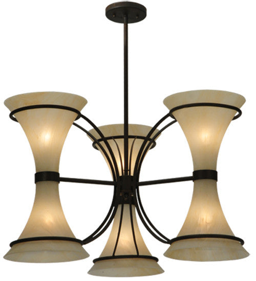 2nd Avenue - 01.0916.30.MOD - Six Light Chandelier - Chronos - Classic Rust