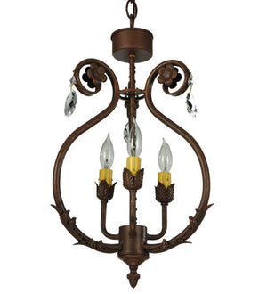 2nd Avenue - 01.0986.12.X.MOD - Three Light Chandelier - Antonia - Antique Rust