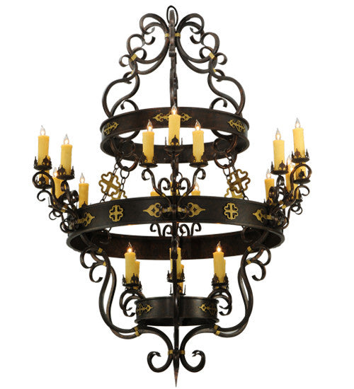 2nd Avenue - 01.0989.60.75H - 24 Light Chandelier - Santino - Gilded Tobacco