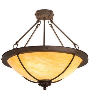 2nd Avenue - 05.0498.24.TI.3WI - Three Light Semi Flush Mount - Freya - Wrought Iron