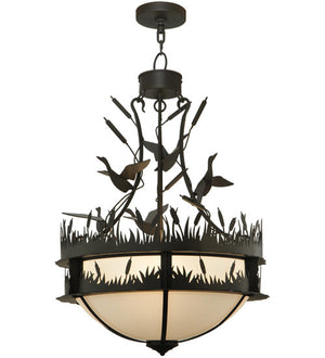 2nd Avenue - 05.0673.24 - Four Light Pendant - Ducks in Flight - Oil Rubbed Bronze