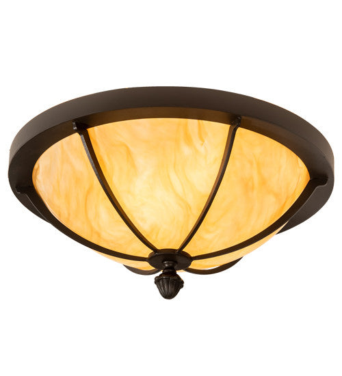 2nd Avenue - 05.0983.16.TI.3WI - Three Light Flush Mount - Dominga - Wrought Iron