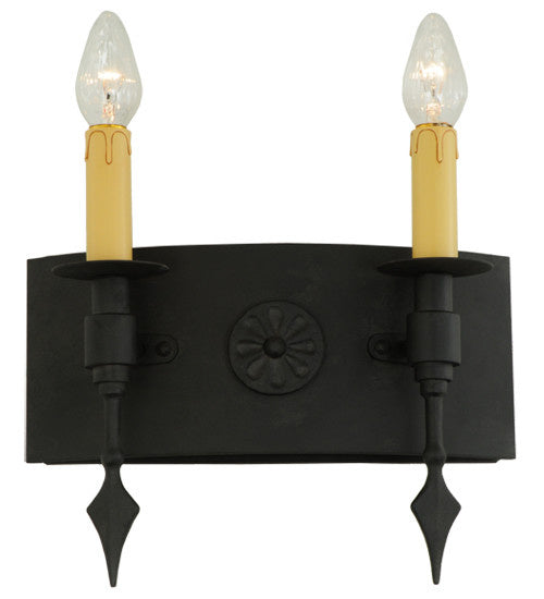 2nd Avenue - 1-0034096151-104 - Two Light Wall Sconce - Warwick - Costello Black