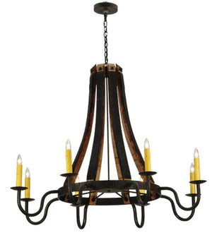 2nd Avenue - 1-0041151255-104 - Eight Light Chandelier - Barrel Stave - Costello Black