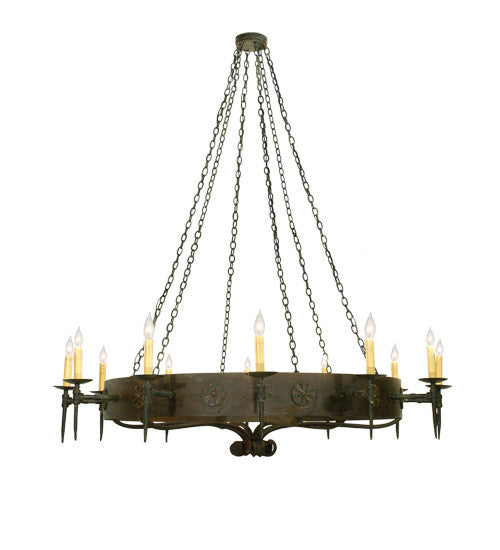 2nd Avenue - 1-0298143151-104 - 12 Light Chandelier - Warwick - Hand Waxed Metal