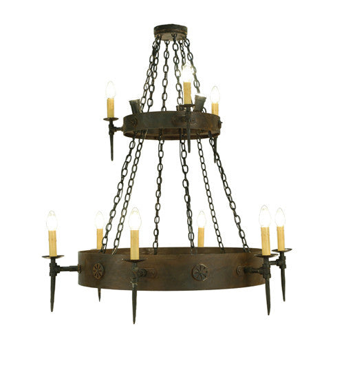 2nd Avenue - 1-0426143151-104 - 12 Light Chandelier - Warwick - Hand Waxed Metal